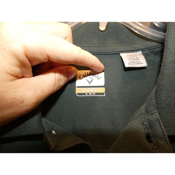 Men's Green Golf Shirt, Callaway, XL - Picture 2 of 7